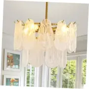 Modern Gold Cloud Glass Chandeliers, 15.7 Inches Creative Crystal Pendant