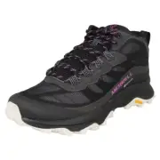 LADIES MERRELL MOAB SPEED MID GTX J135414 BLACK GORTEX ANKLE BOOT