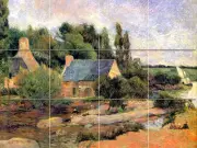 Art Gauguin Washerwomen Pont-Aven Mural Ceramic Backsplash Bath Tile #1378