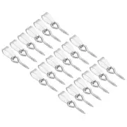 15 x 3 mm Screw Eye Pins Peg Bail, 60Pcs Cup Eyelet Screw Eye Pins, Silver
