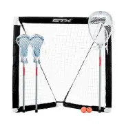 FiddleSTX 3-Player Game Set: 2 Field Sticks, Goalie Stick, Mini Goal, Balls