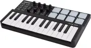25-Key MIDI Keyboard Panda mini Portable Mini Drum Pad MIDI Controller, USB