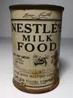 Sealed 1910s Vintage Nestle's Milk Food Salesman Sample Tin Can Birds Graphic