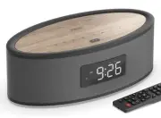 KEiiD Bluetooth Clock Radio Speaker Compact with LED Clock Dual Alarms, FM Ra...