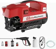 [GoMechanic] Car Pressure Washer - High Pressure Pump Machine – Portable Washing Gun - 1800 Watts, 120 Bars & 6.5L/Min Flow Rate - 8 Meter Outlet Hose for Car, Bike & Home Cleaning (Red, LHPW20)