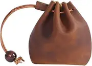 [COLLBATH] Leather Coin Pouch Change Bag Small Wallet Key Holder Stylish for Travel