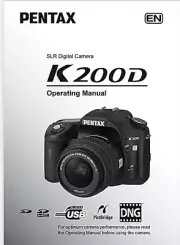 Pentax K200D Digital SLR Camera FULL 268 Page OWNER 'S OPERATING MANUAL