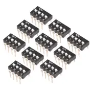 10pcs Black DIP Switch 1 2 3 4 Positions 2.54mm Pitch for Breadboards PCB