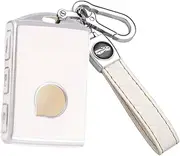HIBEYO Car Key Fob Cover fits for Volvo XC90 XC60 XC40 S60 S90 V60 Keychain Car Key Case Car Key Holder for Volvo Accessories