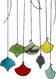 Stained Glass Suncatchers Set of 7 Multicoloured Stained Glass Window Hangings O