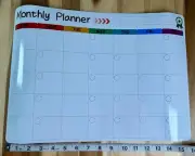 Magnetic Dry Erase Monthly Weekly Daily Calendar Set Fridge Family Planner 3pc