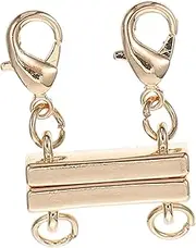 MUELODSIC 1Pc Necklace Connector Durable Layered Clasp with Strong for DIY Jewelry Accessories Easy to Attach Prevents Tangles for Multi Row Necklaces