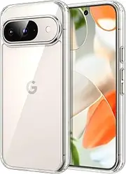 [JETech] Case for Google Pixel 9/9 Pro 2024, Non-Yellowing Shockproof Bumper Protective Phone Cover, Anti-Scratch Hard PC Back (Clear)