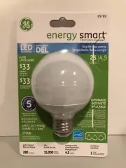 GE Lighting 85769 Energy Smart LED Bulb 4.5-Watt 25-Watt Replacement 280-Lumen