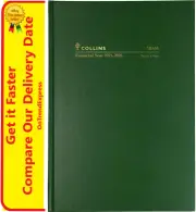 2025-2026 Financial Year Diary Collins A5 Day to Page Green 18M4.P40