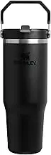 Stanley IceFlow Flip Straw Tumbler with Handle 30 oz | Twist On Lid and Flip Up Straw | Leak Resistant Water Bottle | Insulated Stainless Steel | BPA-Free | Black 2.0
