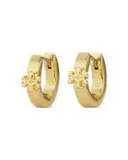 Tory Burch Kira Crystal Huggie Hoop Earrings