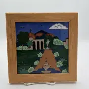 VTG Triton Tile Trivet Wall Art San Juan Capistrano Seventh Mission 1776