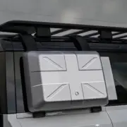 Exterior Side Gear Box Fits For Defender 110 90 2020-2024 Matte Silver Tool Box