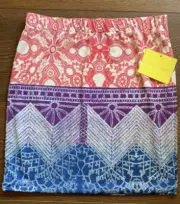 * NWT AARON ASHE $65 Geometric mini skirt Large Anita Ave Bx123