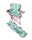 Folding Camp Chair with Safety Lock (125lb Capacity) Unicorn Print for Kids