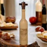 Wine Bottle Pepper Mill Grinder Wood Turnstyle Handle Engraved The Olde Thompson