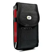 For OnePlus Nord/Nord 2 5G CE Vertical Pouch Nylon Holster Belt Clip Cover-Black