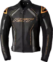 S1 Ce Jacket Blk/Gry/Neon Org Leather Sm