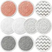10 Pack Upgraded Shark steam mop Pads,Replace steam mop Pads for Shark S7000AMZ S7001 S7001TGT S7000 Series Steam and Scrub All-Purpose Hard Floor steam mop,Replacement mop Pads (Multicolor)