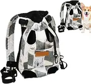 Cat Carrying Backpack,Portable Puppy Travel Bag Carrier Breathable with Wide Shoulder Straps - Multi-Purpose Dog Chest Backpack with Built-in Safety Lock for Driving