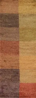 Handmade Modern Multicolor Jute Carpet Contemporary Oriental Runner Rug 2x7 Ft