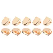30Pack 10mmx7mm(LxW) Shoelace End Clips Copper Elastic Shoe Laces Clip Gold