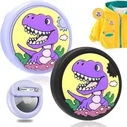 Apple Airtag Holder for Kids, Air Tags-2 Pack Apple Kids Hidden Case, Airtag Tracker Holder with Safety Pins for Children Travel, Hidden Inside Clothes, Shoe, Backpack (Black+Purple)