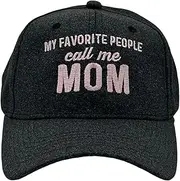 [Crazy Dog T-shirts] My Favorite People Call Me Mom Hat Funny Sarcastic Mothers Day Cap