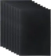8 Pack Cat Litter Box Charcoal Filters for Van Ness Cat Litter Box, 4.4 x 6.5Inch Replacement Carbon Odor Filters for Pureness F6 Zeloite Air Filter, Black