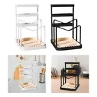 Pot Pan Lid Holder Countertop Storage Rack Knife Block Holder for Cabinet