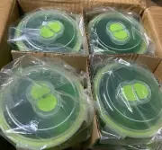 4 - Microwave Soup Cups w/ Vented Lids - Also Freezer & Dishwasher Safe - Green