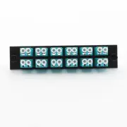 Hubbell FSPLCDS12AQ Aqua Fiber Optic Patch Panel Adter 12-Unit Lc Duplex Zircon