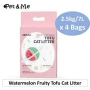 ZODIAC Watermelon Fruity Tofu Cat Litter Absorbent Clumping Flushable 7L/2.5kgx4