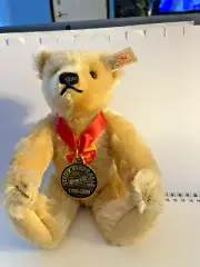 Steiff Plush Stuffed Animal Bear Mohair Tan celebration 665325, Ltd Ed with BOOK