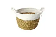 Seagrass Rope Storage Basket White