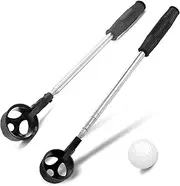 [Gaivek] 2Pcs Golf Ball Retriever Telescopic 2M Stainless Steel Collector With Automatic Locking Scoop and Putter Grabber Finder Portable Picker Upper