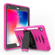 Catzon Shock Wave Design Kickstand Case Heavy Duty Rugged Anti-Fall Protection With Pencil Holder For 7.9inch iPad Mini 4/5-Rose Red