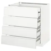 METOD base cb 4 frnts/2 low/3 md drwrs, white Maximera/Voxtorp matt white, 80x60x80 cm