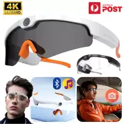 Smart Sport Glasses Bluetooth Music Headset 4K Video Camera Cycling Sunglasses