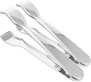 TOKIDNY Quality 2pc Stainless Steel Food Clip Mini Tongs for Sugar Cubes Ice and Snack Serving