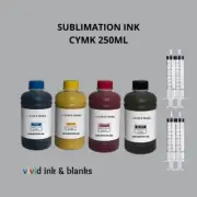 Sublimation ink for all Epson eco-tanks & deskt printers CYMK 250ml set