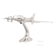 Alum Aeroplane | Vintage Aluminum Plane With shiny Nickel Finish & Propellers