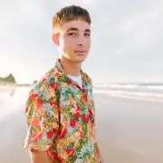 Tropical Beach Pinup Button-Up Short sleeve Adult Shirt Summer Party Top