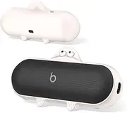 Silicone Kawaii Cute Case for Wireless Bluetooth Speaker,Speaker Case Compatible with Beats Pill Wireless Bluetooth Speaker,Anti-Scratch Protective Sleeve for Beats Speaker (Off-White)